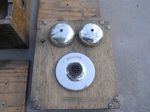 KELLOGG  Old Hand Crank Oak Wood Wall Telephone Ringer Box Case Phone Kellog - 第 1/4 張圖片