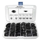 141 Auto Body Plastic Plugs Button & Flush Mount Sheet Metal Plug Assortment Kit