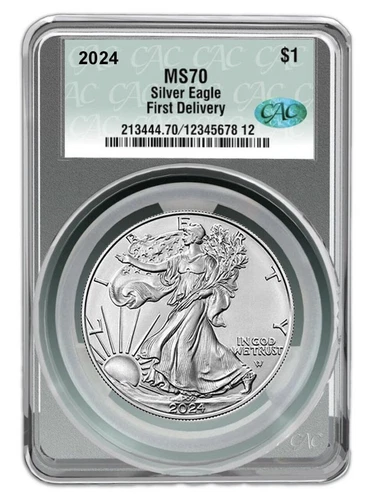2024 U.S. Eagle BU 1 oz Silver Coin CAC MS 70 FD
