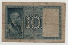 ITALY 10 LIRE 1939 PICK 25 C LOOK SCANS