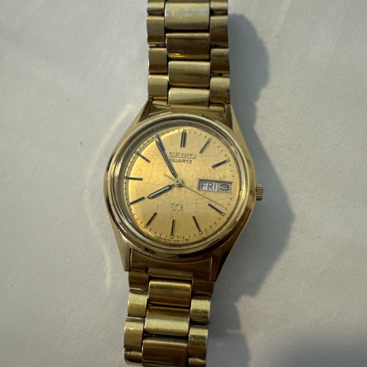 Vintage Rare 1980s Seiko SQ 8C23-6000 A1 Day Date Quartz Vintage Rare 1980s Seiko SQ 8C23-6000 A1 Day Date Quartz