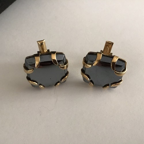 Boutons De Manchettes Forme Couronne - Finition Or, Sans Marque, Référence 52116 - Occasion En Bon état