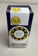 2x2 Self Adhesive Coin Holders 50 Flips 17.5 mm Supersafe Mylar Archival Best