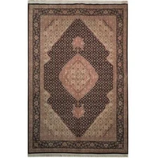 6x9' Mahii Tabriiz Wool & Silk Fine Quality Rug 200 KPSI # PIX-19163