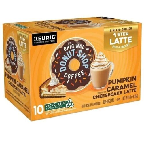 Donut Shop PUMPKIN CARAMEL CHEESECAKE LATTE 10 Count K-Cup Pods Keurig BB 5/2025