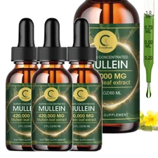 Mullein Leaf Extract Natural Herbal Lung Cleanse Drops for Lung Health 60ML