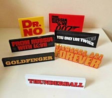 007 James Bond Movie Ornamental Display Logo Text Memorabilia Stand Collection