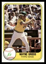 1981 Fleer #587 Wayne Gross Oakland Athletics