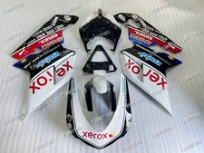 For 1198/1098/848 2007-2011 Black White ABS Injection Mold Bodywork Fairing Kit