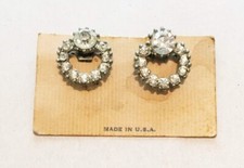 1950s Vintage NOS Rhinestone Shoe Clips