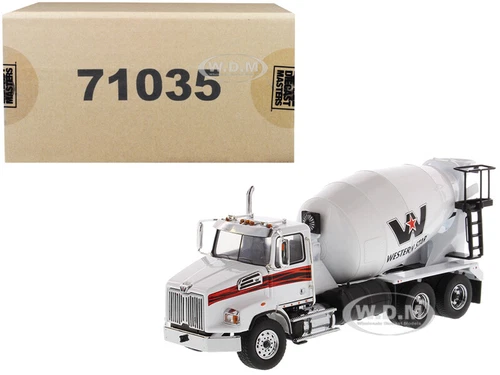 Western Star 4700 SB Concrete Mixer Truck White 1/50 by Diecast Masters 71035 - Picture 6 of 6