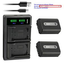 Kastar Battery LCD Dual Charger for NP-FH50 Sony DSLR-A230Y DSLR-A290 DSLR-A330