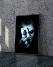 THE DARK KNIGHT HEATH LEDGER JOKER MOVIE POSTER PRINT WALL ART FILM A4 A3