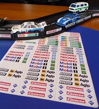 Slotcar Aufkleber 72er SET für Carrera Servo 132 140 SCHIENEN DEKO 77123