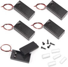 Pack of 5 9v Battery Holder, 9 Volt Holder with Switch, Battery...
