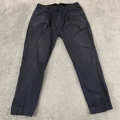 ENGINEERED GARMENTS Pants Mens 34x30 Faded Blue Buckle Back Work Trousers Adult