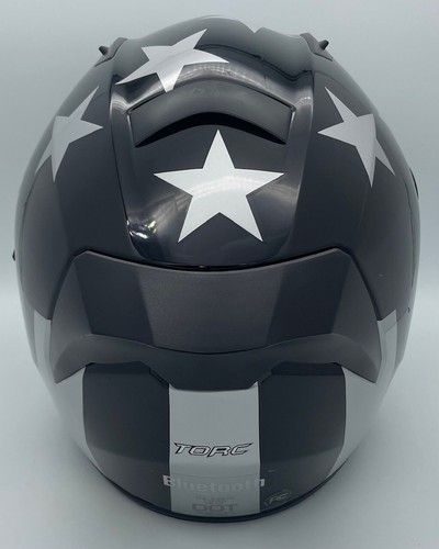 Torc T15B Bluetooth Helmet Captain Black Gloss Black XL XLarge - Picture 5 of 9
