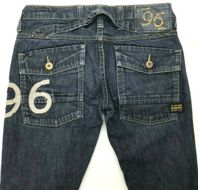 Jean Femme G-Star Elwood Heritage Loose - Taille W26 Jambe 30 - Délavé Bleu Foncé - Occasion Très Bon état