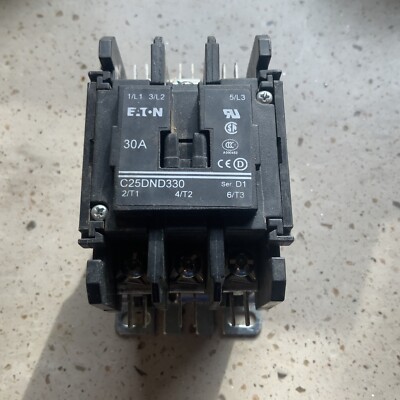 Eaton C25DND330 3 Poles Definite Purpose  CONTACTOR 30AMP
