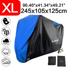 Motorcycle Cover Waterproof Outdoor Storage Rain Dust UV Snow Scooter Protector