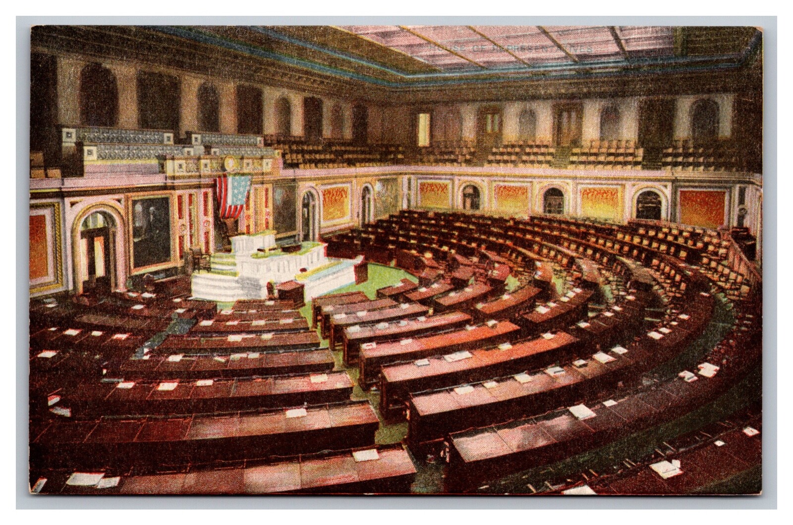 Washington DC, House of Representatives Interior Congress, Divided Back Postcard