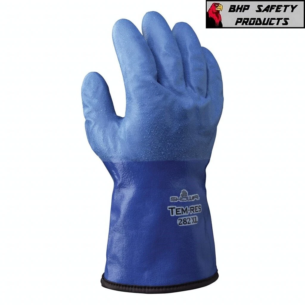 Showa Atlas 282 TEMRES Blue Waterproof Breathable Insulated Work Gloves 1 PAIR