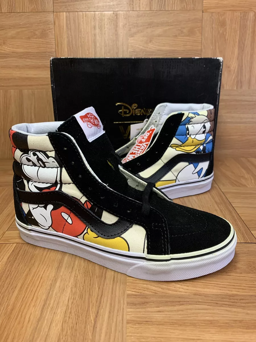 NWD VANS Sk8 Hi Disney Mickey and Friends Mismatched Shoes Left 5.5 Right 5