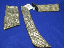 VINTAGE NWT ACCESSORY STREET GOLD SEQUINED COLLAR CUFFS SET