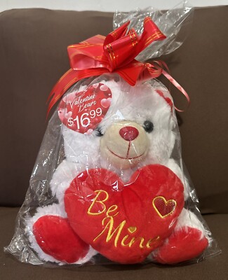 Be Mine Teddy Bear Stuffed Toy Soft Plush Packaged With Ribbon Holiday Gift