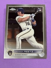 2022 Topps Chrome Sonic Jakson Reetz Rookie #157 Milwaukee Brewers RC (L)