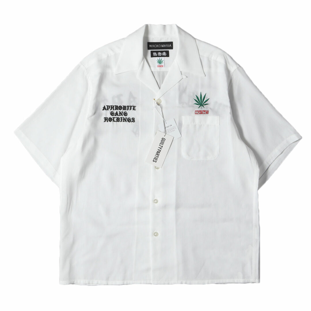WACKO MARIA WAKO SHIRT SIZE: M 24SS BITARMA HIGH TIMES OPEN COLLAR 