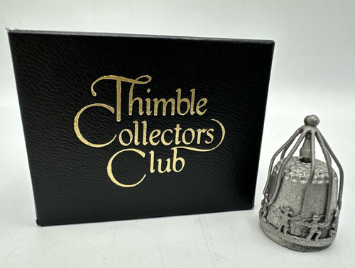 Thimble Collectors Club Solid Pewter Maypole Unique Collectible Silver