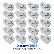 TENS Small Snap On Electrode Pads, 20 Pairs (40 Pads)