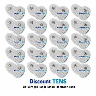 DISCOUNT TENS TENS Small Snap On Electrode Pads, 20 Pairs (40 Pads)