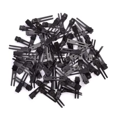 120pcs Double Prong Curl Clips, Wobe 1.8" Setting Section Hair Black 