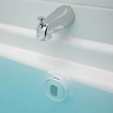 Better Soak Deepest Baths Luxury Bottomless Bath Deluxe Drain Cover in White