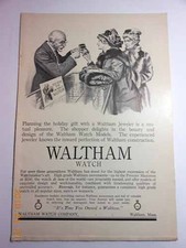 Advertisement: Waltham Watch Company "Planning the Holiday Gift with a