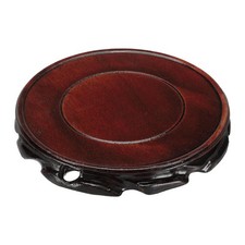 Soportes de madera base de exhibición 160 mm de diámetro negro para jarrón piedra bonsái