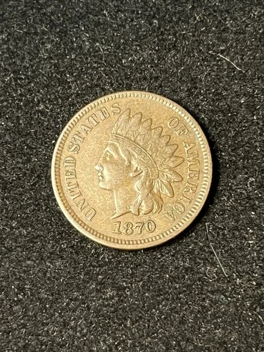 1870 indian head penny Vf