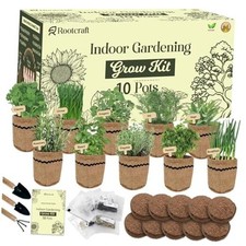 10 Herb Garden Planter Indoor Kit, 44pcs Complete Kitchen Herb Starter Set