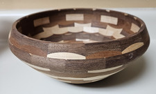Segmented Wood Turned Bowl Signed By Artist and Dated