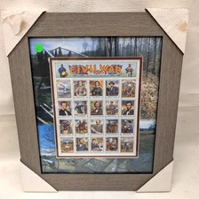 1995 Civil War 32c Stamp Sheet Framed Postal Lot Commemorative- RK053