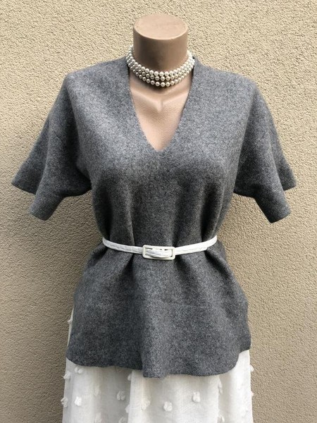 Women Jigsaw Sweater Grey 36 / S / 44