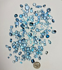 674.73  Cts Blue Loose Stones Lot From Gold & Silver Scrap Jewelry.  C814