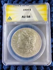 1904 Morgan Silver Dollar $1- Philadelphia -90% Silver- ANACS AU 58- Blast White