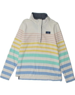 L.L.BEAN Damen Sweatshirt Pullover UK 10 Small bunt gestreift BJ09