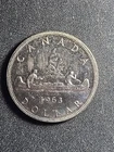 1963 Canada SILVER Dollar $  (0.800 fine, 0.6 oz ASW) - UNCIRCULATED   stk#P38