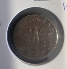 ITALY KINGDOM 5 CENTS 1936 ITALIAN LIRA VITTORIO EMANUELE III EMPEROR SPL