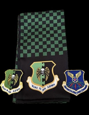 USAF Pilot Scarf & Squadron Patches ~ 5th Bomb Wing B-52 & Global Strike Command
