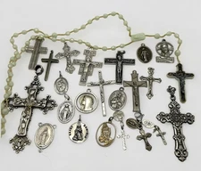 Lot of 22 Vintage Catholic Religious Medals & Items